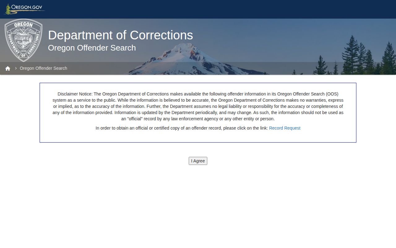 Oregon offender search used for a Douglas County projected release date